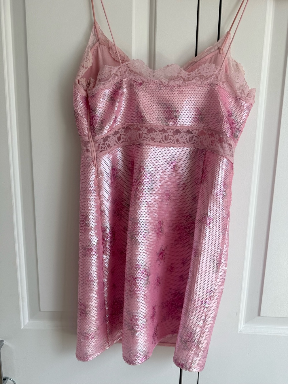 LoveShackFancy Pink Sequin Mini Dress - Picture 3 of 3